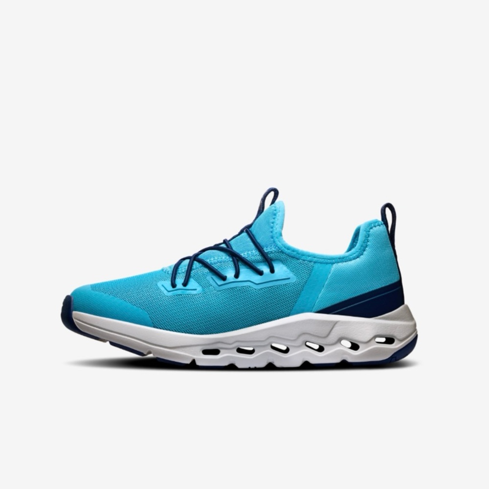 On Running Kids Sneakers in Bright Turquoise and Navy